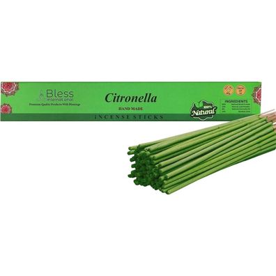 Bless Citronella Räucherstäbchen, handgetaucht, 25 Stk. (40g) - Natürlich