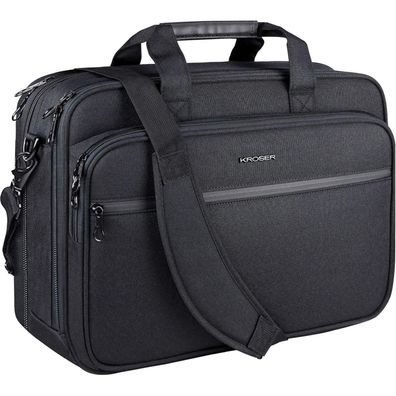 KROSER Laptop Aktentasche bis 16 Zoll, wasserabweisend, erweiterbar, mit