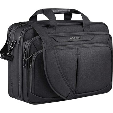 KROSER Erweiterbare Laptop-Aktentasche 18 Zoll, wasserdicht, mit RFID-Taschen