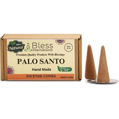 Bless International Palo Santo Räucherkegel - Handgefertigt, Bio, für Reinigung