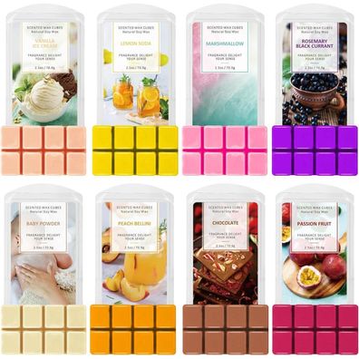Scentorini Duftwachs Wax Melts Set (8x 70,9g) - Vielfältige Düfte aus 100
