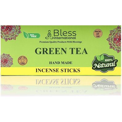 Bless Green Tea Räucherstäbchen - Handgemacht, Bio & Chemiefrei für Entspannung