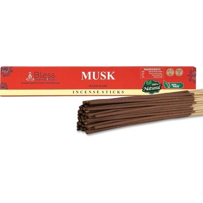 Bless-Musk Räucherstäbchen, 100% natürlich, handgetaucht, organisch, kohlefrei