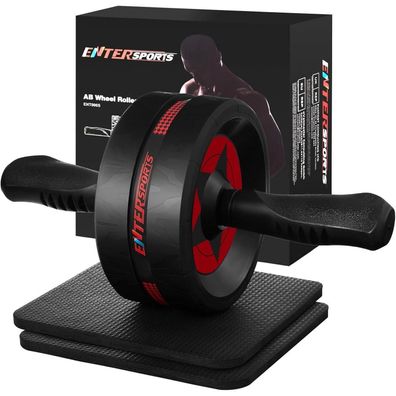 EnterSports Bauchroller mit Kniematte - Effektives Bauchmuskeltraining für