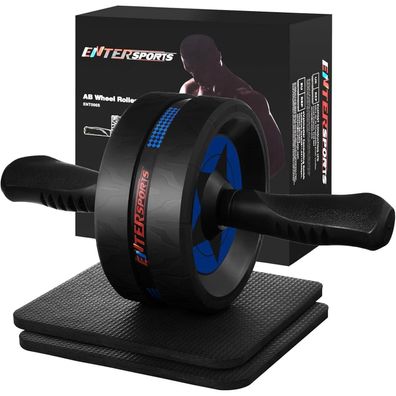 EnterSports Bauchroller Bauchmuskeltrainer mit Kniematte - Ideal für Zuhause