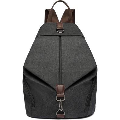 KONO Canvas Daypack Damen Rucksack Vintage Umhängetasche Groß Schulterrucksack