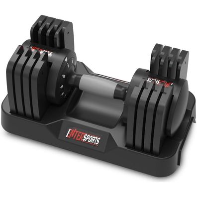 EnterSports Verstellbare Hanteln 18kg Single - Platzsparend und sicher für Ihr