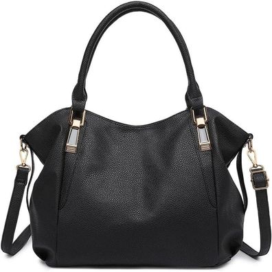 Miss Lulu Damen Henkeltasche Shopper aus weichem PU-Leder, groß, elegant, für