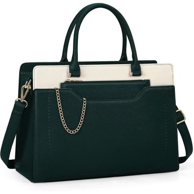 Rainsmore Shopper Damen Groß Laptop Handtasche 15.6 Zoll PU Leder Arbeitstasche