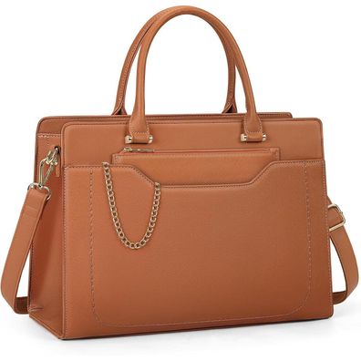 Rainsmore Shopper Damen Laptoptasche 15.6 Zoll PU Leder Arbeitstasche