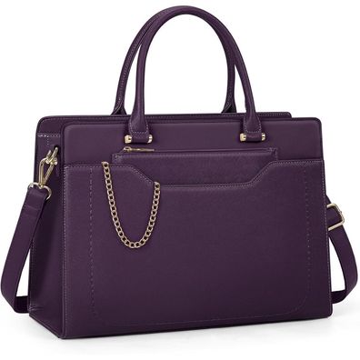 Rainsmore Damen Laptop Handtasche 15.6 Zoll PU Leder Arbeitstasche Wasserdicht