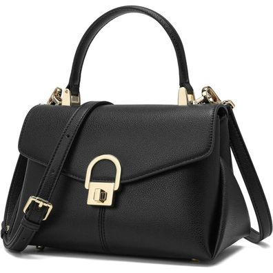quipuda Damen Handtasche Klein Leder Umhängetasche mit abnehmbarem Schultergurt