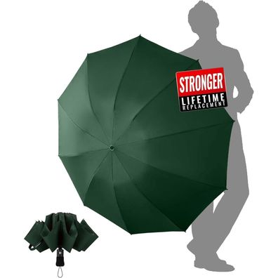 Chakipee Kompakter Reise Regenschirm Sturmfest - Umgekehrter Faltschirm mit