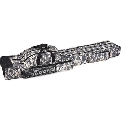 doorslay 3-lagige Angeltasche, faltbar und tragbar, 150 cm, City Camouflage