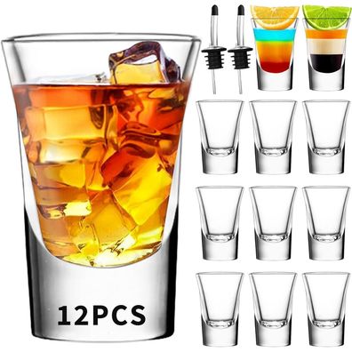 SuproBarware Schnapsgläser 35ml (12er Set) - Transparent, Spülmaschinenfest