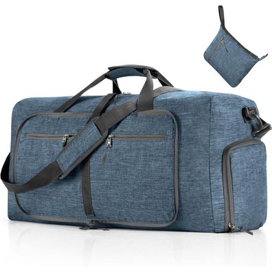 Vomgomfom Leichte Faltbare Reisetasche 85L mit Schuhfach, Sporttasche für