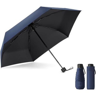 Vicloon Mini Regenschirm, 6 Edelstahl Rippen, Sonnenschutz, UV-Schutz, Klein