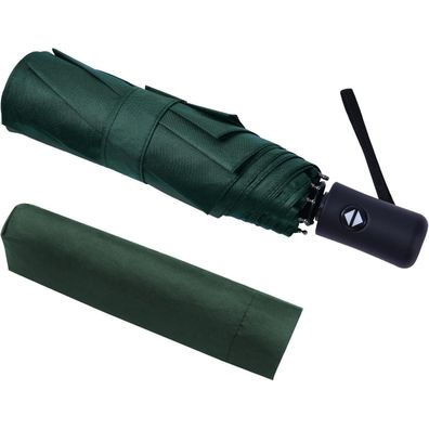 Vicloon Automatik Taschenschirm Dunkelgrün - 8 Edelstahl-Rippen, windsicher