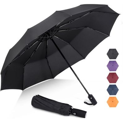 ZOMAKE Sturmfester Taschenschirm Automatik, Klein, Leicht und Stabil, Windfest