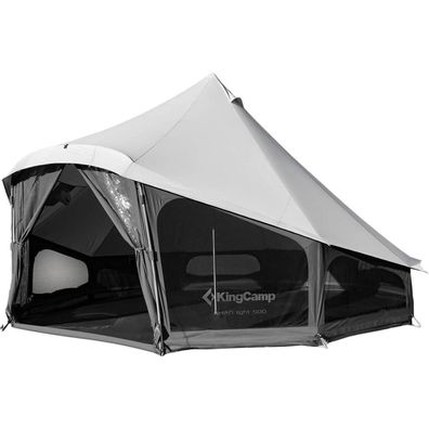 KingCamp Glamping Glockenzelt für 6-12 Personen, 4M T/C Baumwolle, Wasserdicht