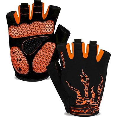 Bikingmoreok Fahrradhandschuhe Halbfinger Radhandschuhe Herren Damen Unisex