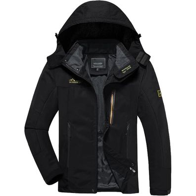 Kefitevd Herren Softshelljacke Wasserabweisende Funktionsjacke mit Abnehmbarer