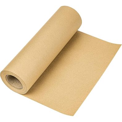 Ruspepa Braune Kraftpapierrolle 30,5 cm x 30 m - Recycelbar, gefärbt, liniert