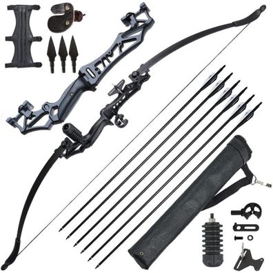 Huntingdoor Pfeil und Bogen Set für Erwachsene, 40lbs Recurvebogen Kit 55" für