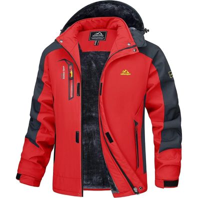 Magcomsen Herren Winterjacke Warm Gefüttert Skijacke Wasserdicht Regenjacke