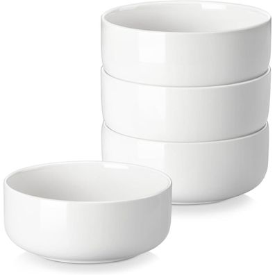 Malacasa Müslischalen 4er Set, 640ml Porzellan Suppen- und Salatschüssel Set