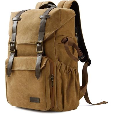 bagsmart Fotorucksack aus Canvas für 15 Zoll Laptop, DSLR, Objektive und