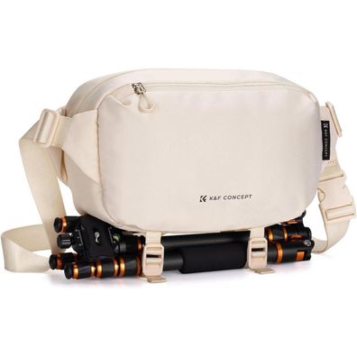 K&F Concept Kamera-Rucksack, Schultertasche, quadratisch, beige (M)