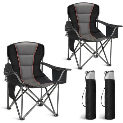 HIGH POINT SPORTS Campingstuhl Faltbar 200kg, Gepolsterter XXL Klappstuhl mit