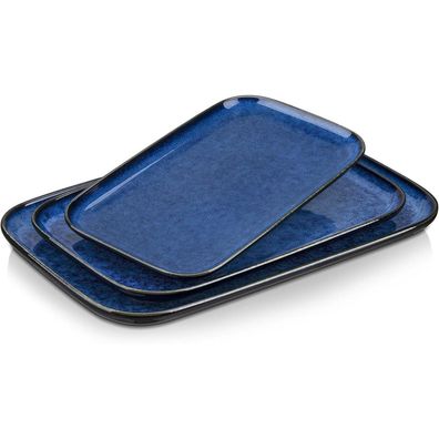 vancasso STERN Servierplatten 3er Set, Steingut Geschirr Teller Set