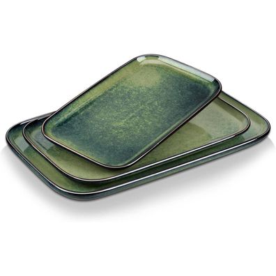 vancasso STERN Servierplatten 3er Set aus Steingut, Spülmaschinen- und