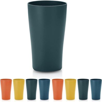 Kyraton 8er Set Kunststoffbecher, wiederverwendbar, unzerbrechlich, BPA-frei