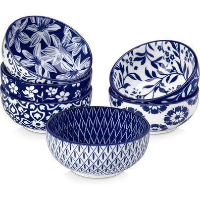 vancasso SELENE Mini Dipschalen 6er-Set, 80ml Keramik Snackschalen für Dip