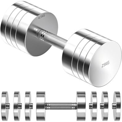 Dripex Verstellbare Kurzhanteln aus Stahl, 25kg pro Hantel, ideal für