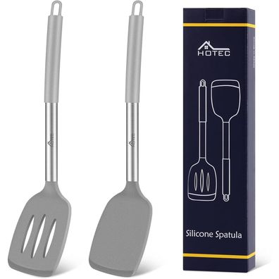 HOTEC Silikon-Spatel Set (2 Stück), Hitzebeständig bis 315°C, BPA-frei, mit
