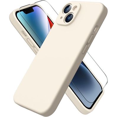 Acronix Hülle für iPhone 14 (6.1") mit Schutzfolie, Liquid Silicone Case