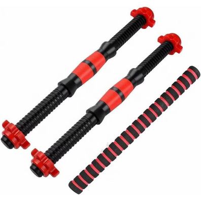BCBIG Hantelstangen Set: 2x 51cm Kurzhantelstangen, 1x Verbindungsstange, 4x