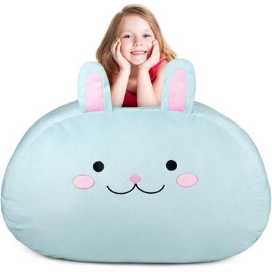 GAGAKU Kuscheltier Sitzsack Aufbewahrung Kaninchen 200L XXL für Kinderzimmer
