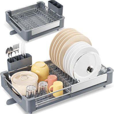 Kingrack Aluminium Abtropfgestell, erweiterbar, verstellbar, anti-rost, mit