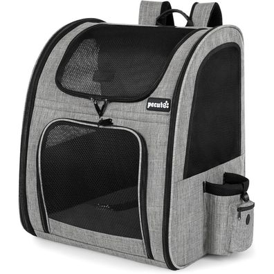 pecute Haustier Rucksack XL für 6-10 kg, Tragbar, Faltbar, Atmungsaktiv
