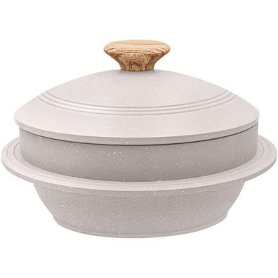 Bobikuke Koreanische Steinschale mit Deckel, 18 cm Dolsot Bibimbap Schale für