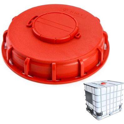 Gedegook IBC Tankdeckel mit Entlüftung, 163mm Innendurchmesser, Rot, für 1000l
