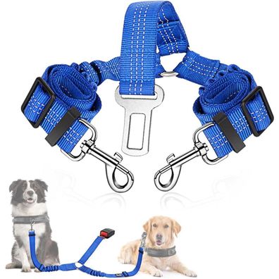 SlowTon 2in1 Hund Auto Anschnallgurt, verstellbar, reflektierend, elastisch