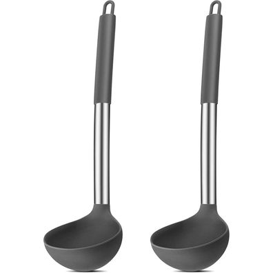 Joyfair 2-teiliges Silikon Schöpfkelle Set, 30cm Hitzebeständig mit