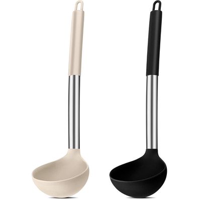 Joyfair 2-teiliges Silikon Suppenkellen Set, 30cm Hitzebeständigkeit