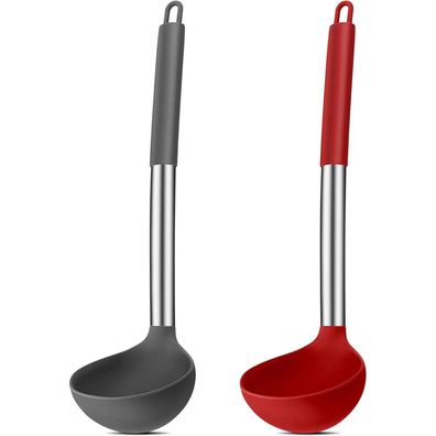 Joyfair 2-teiliges Silikon Suppenkellen Set, 30cm Hitzebeständig mit